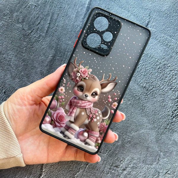 Чехол для Xiaomi Redmi Note 12 Pro Plus новогодний олененок
