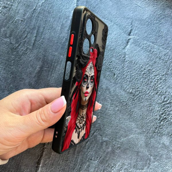 Чехол для Xiaomi Redmi Note 12 Pro Plus Санта-Муэрте в розах
