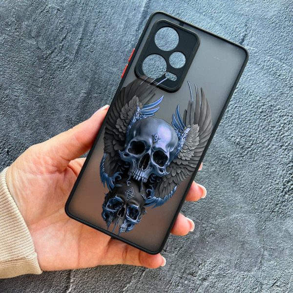 Чехол для Xiaomi Redmi Note 12 Pro Plus череп с крыльями