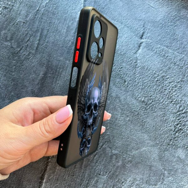 Чехол для Xiaomi Redmi Note 12 Pro Plus череп с крыльями