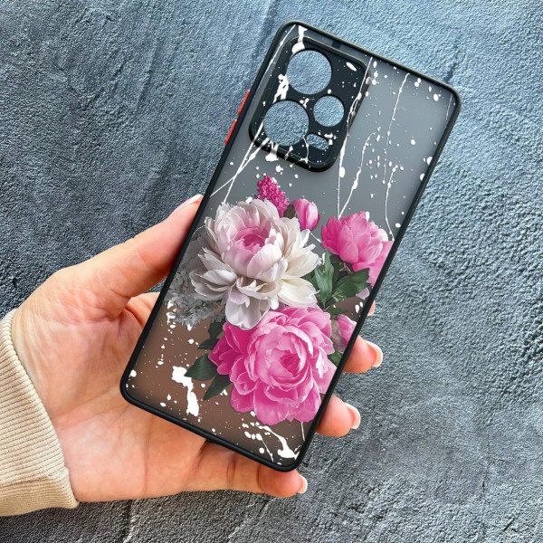 Чехол для Xiaomi Redmi Note 12 Pro Plus пионы классические