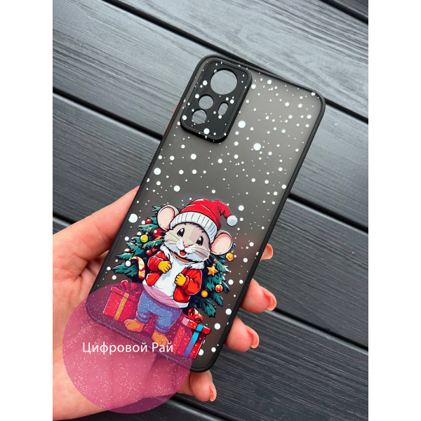 Чохол для Xiaomi Redmi Note 12S новорічний з мишкою