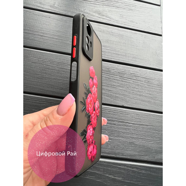 Чохол для Xiaomi Redmi Note 12S квіти червоні півонії 