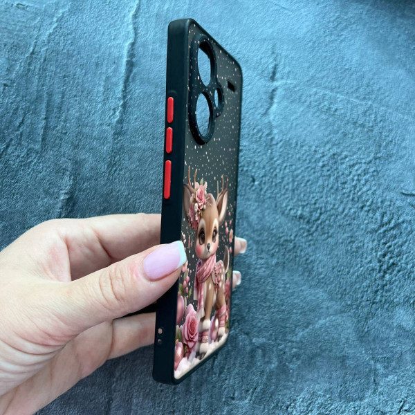 Чехол для Xiaomi Redmi Note 13 Pro Plus новогодний олененок
