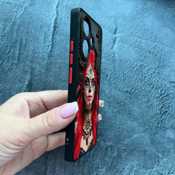 Чехол для Xiaomi Redmi Note 13 Pro Plus Санта-Муэрте в розах