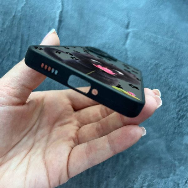 Чехол для Xiaomi Redmi Note 13 Pro Plus котик с цветком