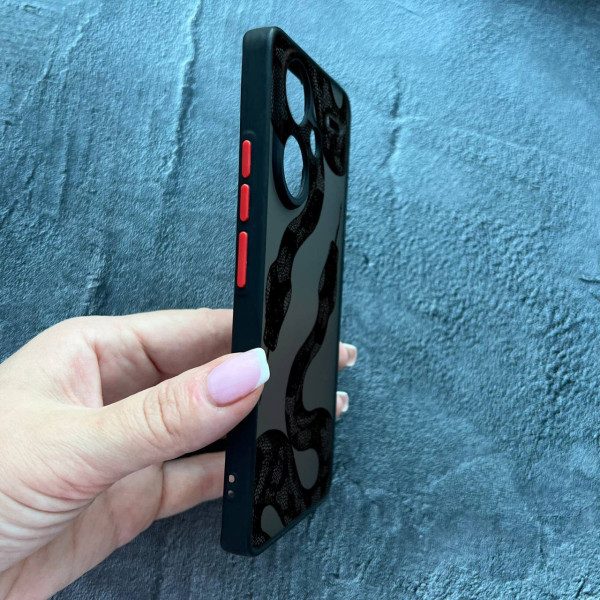 Чехол для Xiaomi Redmi Note 13 Pro Plus змея черная