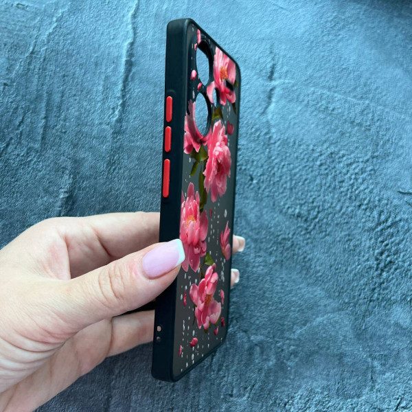 Чехол для Xiaomi Redmi Note 13 Pro Plus пионы с дождем