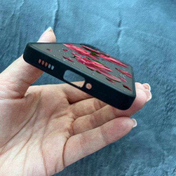 Чехол для Xiaomi Redmi Note 13 Pro Plus пионы с дождем