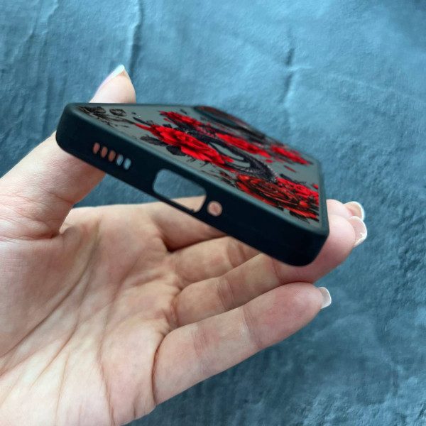 Чехол для Xiaomi Redmi Note 13 Pro Plus змея в цветах