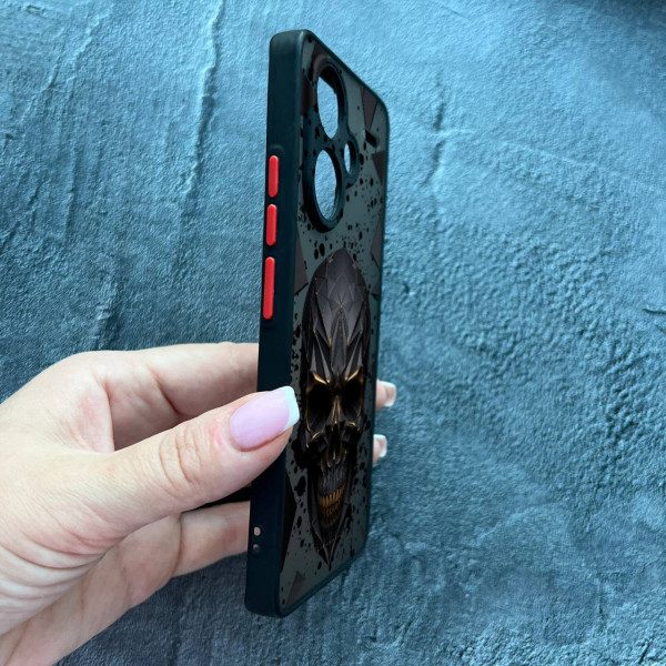 Чехол для Xiaomi Redmi Note 13 Pro Plus череп в кубе