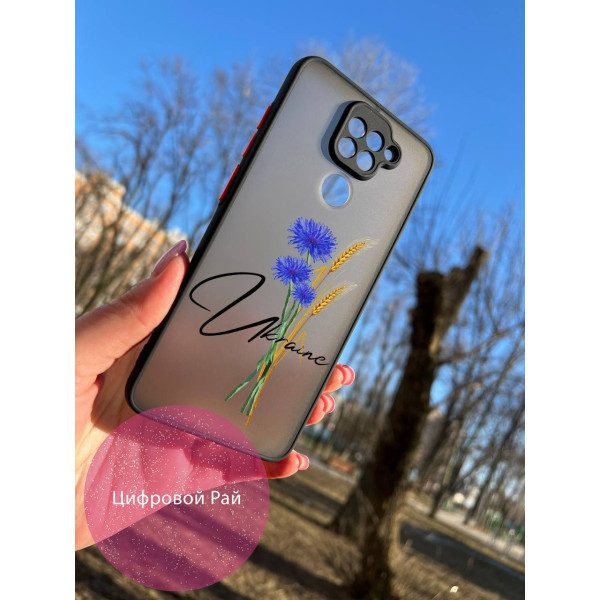 Чохол для Xiaomi Redmi Note 9 / Redmi 10X патріотичний з волошкою