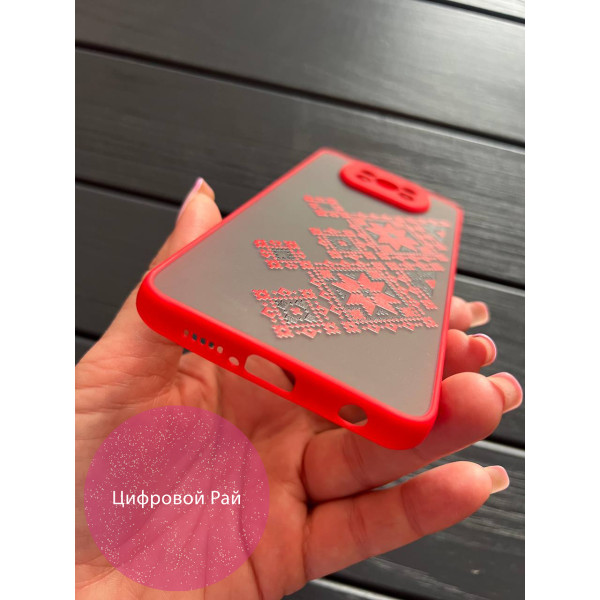 Чохол для Xiaomi Poco X3 NFC / Poco X3 Pro вишиванка рушник червоний бортик