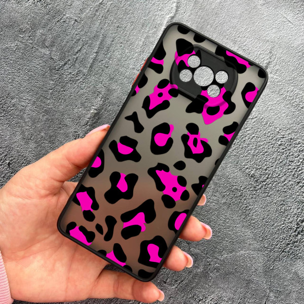 Чохол для Xiaomi Poco X3 NFC / Poco X3 Pro з захистом камери з леопардом рожевим