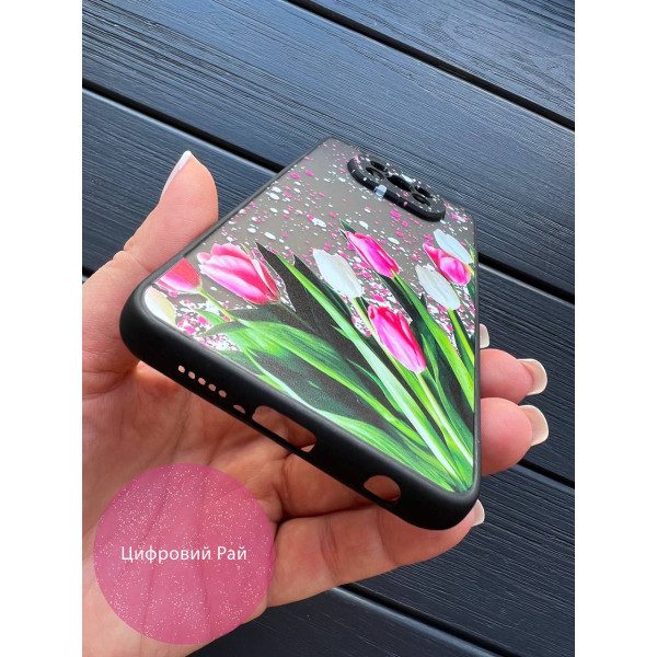 Чехол для Xiaomi Poco X3 NFC / Poco X3 Pro розовые и белые тюльпаны
