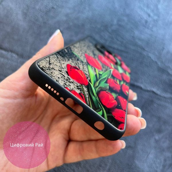 Чехол для Xiaomi Poco X3 NFC / Poco X3 Pro красные тюльпаны
