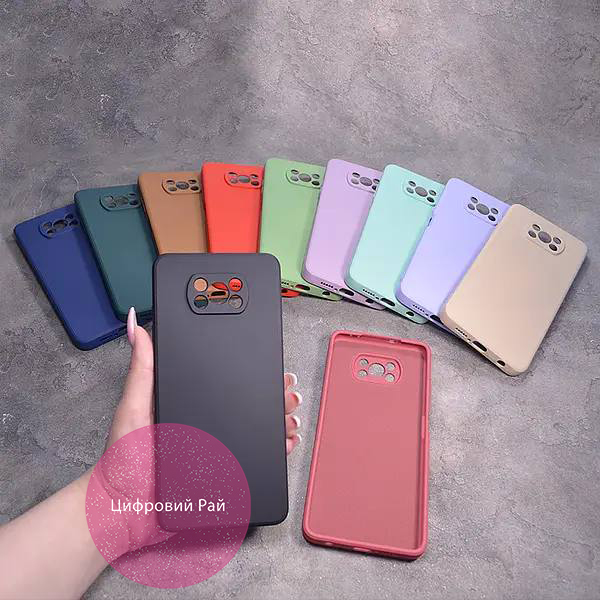 Однотонний чохол для Xiaomi Poco X3 NFC / Poco X3 Pro з soft-touch покриттям і мікрофіброю всередині