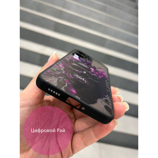Чохол для Xiaomi Poco X5 Pro 5G череп фіолетові листя 