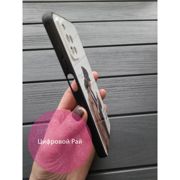 Чохол для Xiaomi Redmi 10 силіконовий чохол з дівчиною в чорній кепці з сумочкою