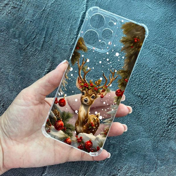 Чохол для Xiaomi Redmi 12 Бембі протиударний прозорий силіконовий чохол