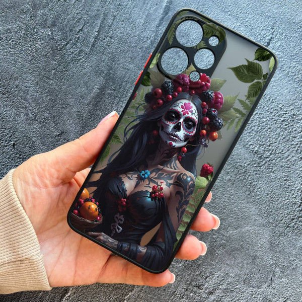 Чохол для Xiaomi Redmi 12 Санта-Муерте з листями