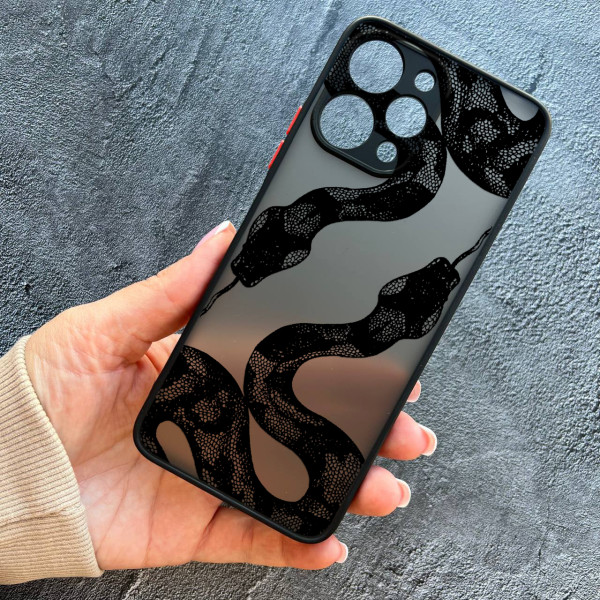 Чохол для Xiaomi Redmi 12 змія чорна