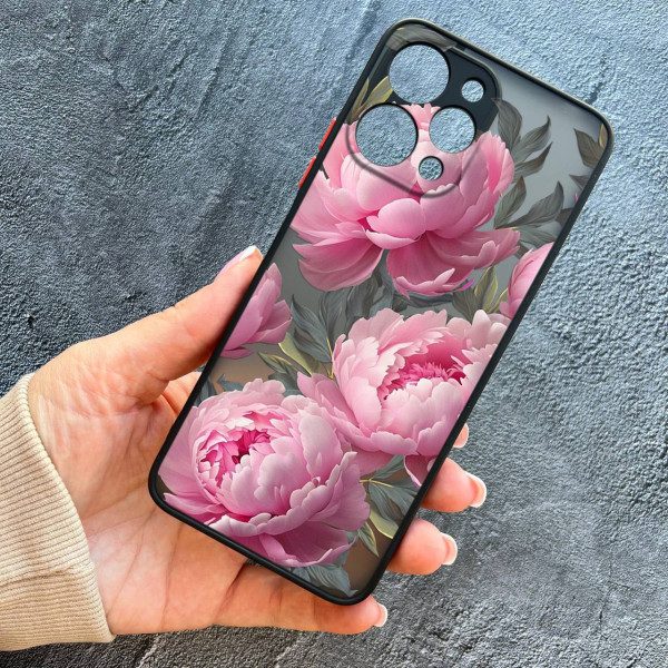 Чехол для Xiaomi Redmi 12 пионы крупные