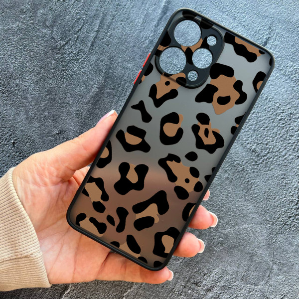 Чохол для Xiaomi Redmi 12 леопард шоколадний