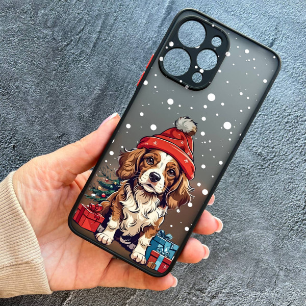 Чохол для Xiaomi Redmi 12 новорічний песик