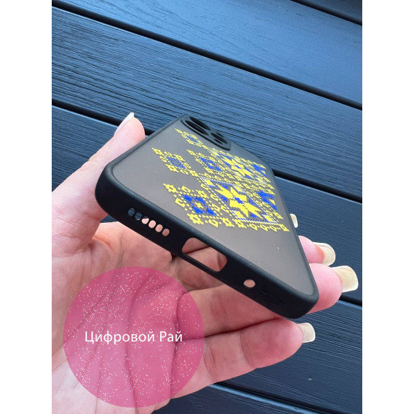 Чохол для Xiaomi Redmi 12 вишиванка жовто-синя рушник