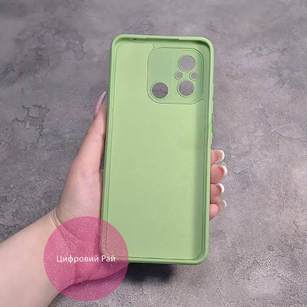 Однотонний чохол для Xiaomi Redmi 12C з soft-touch покриттям і мікрофіброю всередині