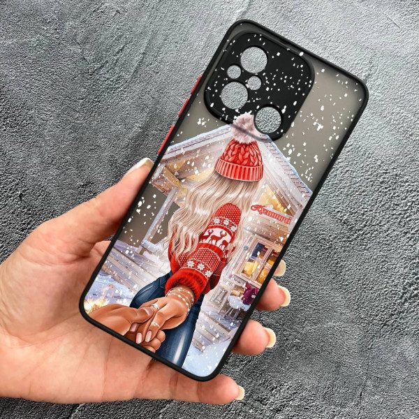 Чехол для Xiaomi Redmi 12C с защитой камеры новогодняя сказка