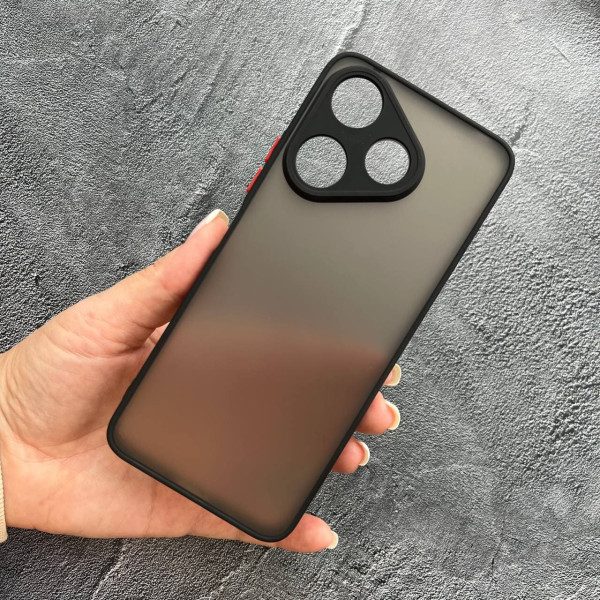 Чехол для Xiaomi Redmi 13 4G / Poco M6 4G с защитой камеры матовый пластик без дизайна