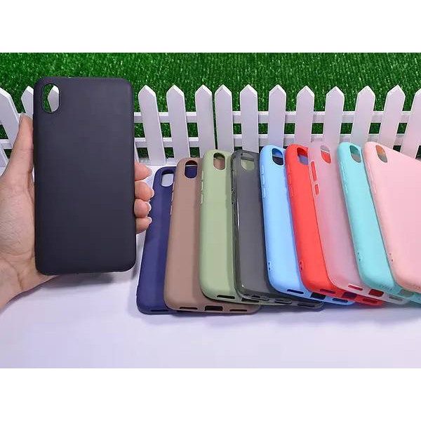 Чехол для Xiaomi Redmi 7A матовый однотонный силикон
