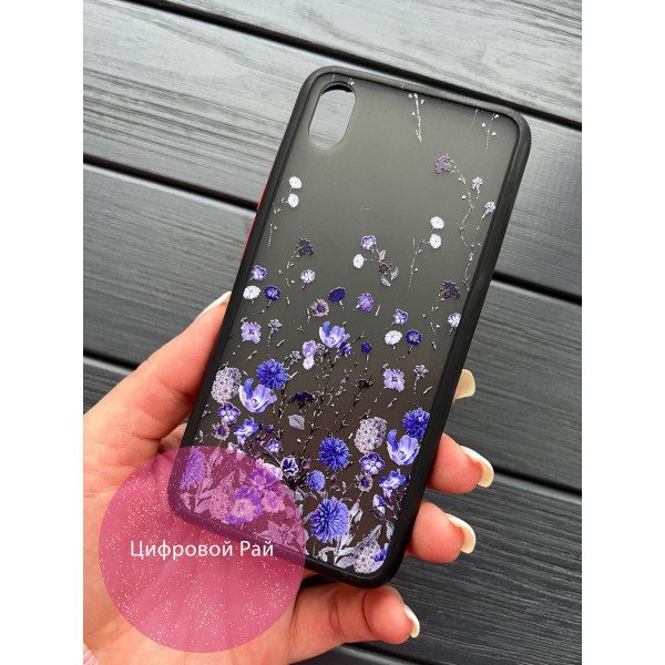 Чехол для Xiaomi Redmi 7A с голубыми цветочками