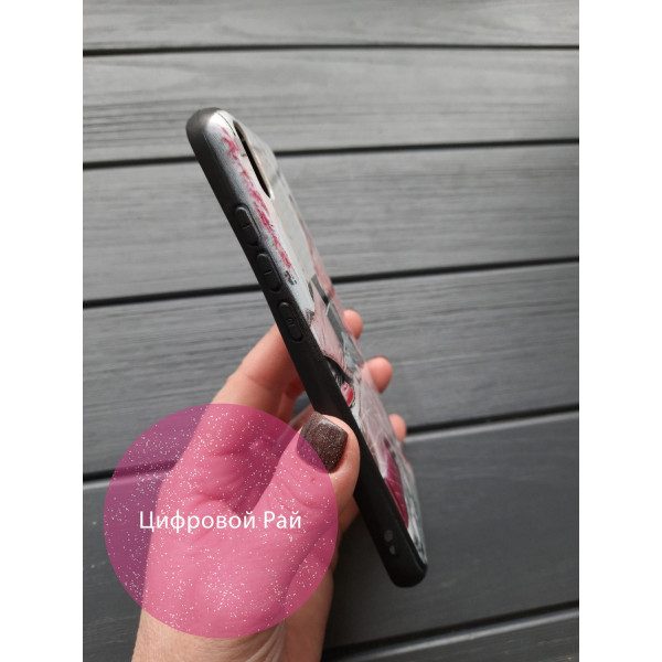 Чехол для Xiaomi Redmi 7A силиконовый чехол с принтом девушка с ноутбуком