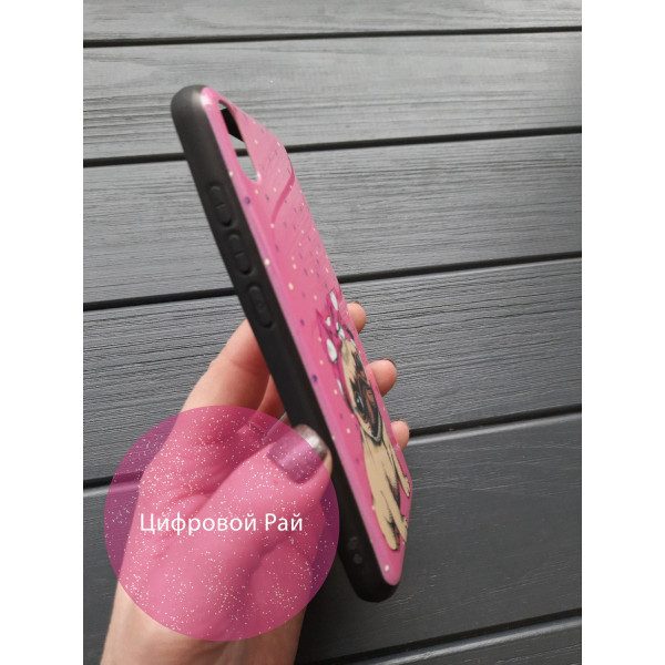 Чехол для Xiaomi Redmi 7A силиконовый чехол с принтом мопс