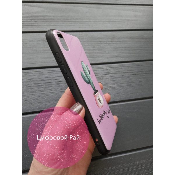 Чехол для Xiaomi Redmi 7A силиконовый чехол с принтом кактус