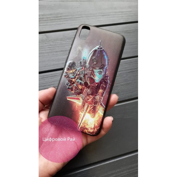 Чехол для Xiaomi Redmi 7A силиконовый чехол с принтом Ракета