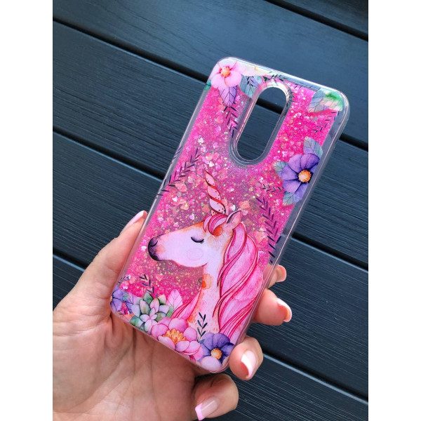 Чехол для Xiaomi Redmi 8 переливашка аквариум единорог