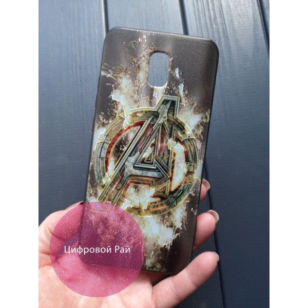 Чехол для Xiaomi Redmi 8a силиконовый чехол с принтом лого Мстители