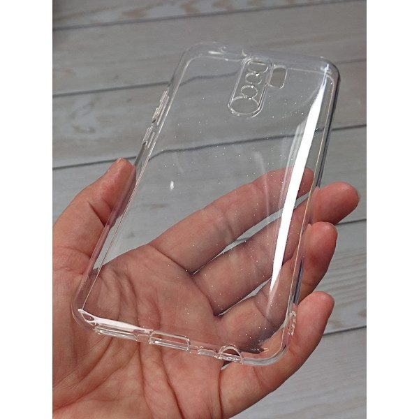 Чохол для Xiaomi Redmi 9 прозорий силікон із легкою блискіткою