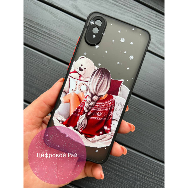 Чохол для Xiaomi Redmi 9A дівчинка новорічний
