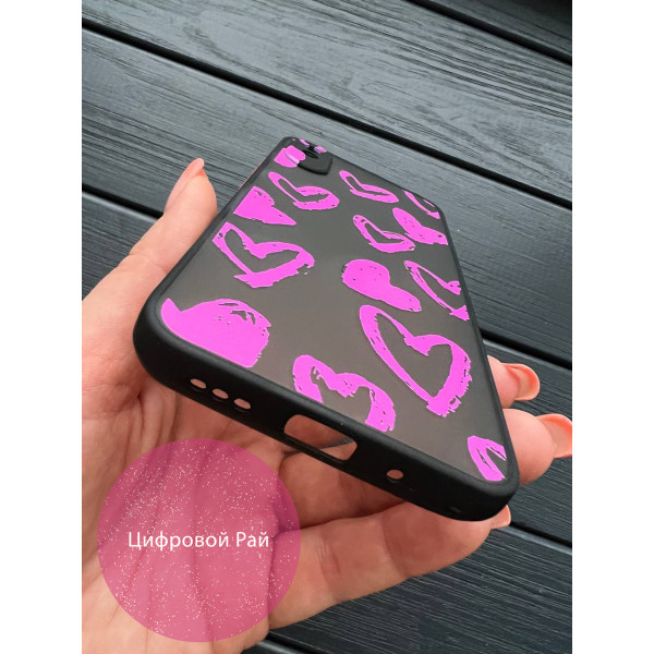 Чохол для Xiaomi Redmi 9A рожеві сердечка