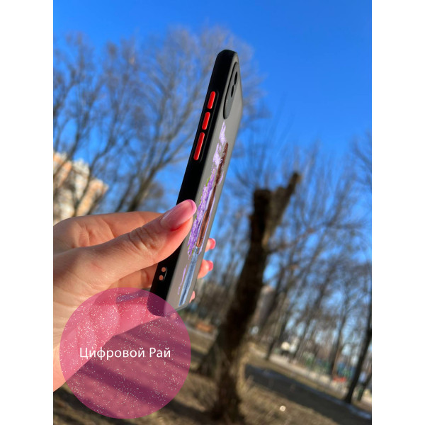 Чохол для Xiaomi Redmi 9A дівчинка з бузковим букетом