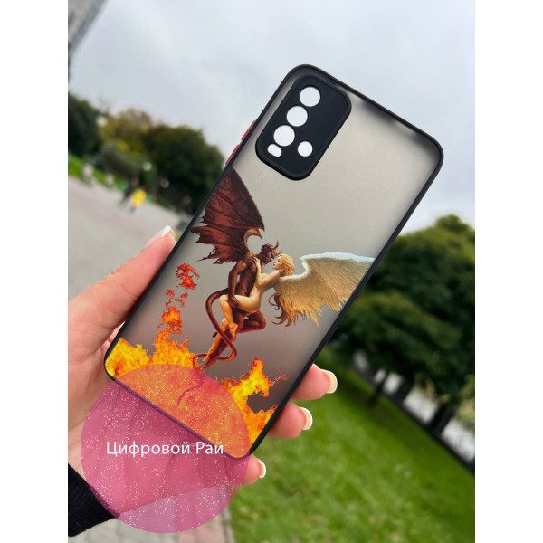 Чехол для Xiaomi Redmi 9T ангел и демон