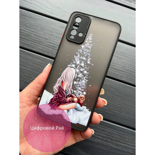 Чохол для Xiaomi Redmi 9T дівчина з ялинкою