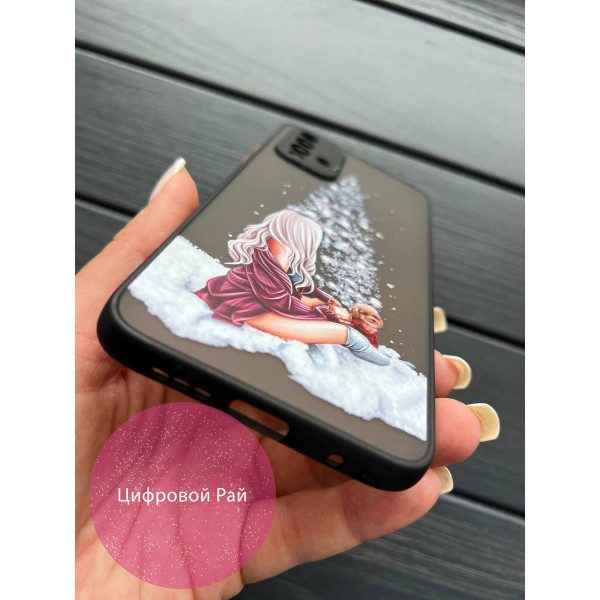 Чохол для Xiaomi Redmi 9T дівчина з ялинкою