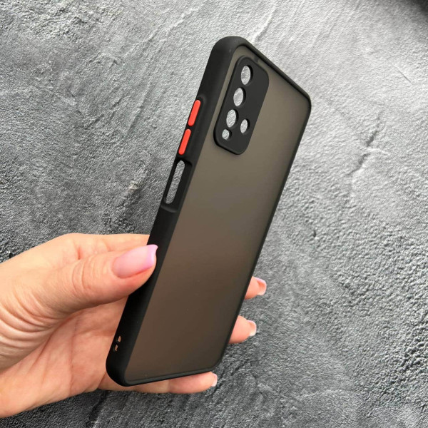 Чохол для Xiaomi Redmi 9T з захистом камери матовий пластик без дизайну з чорним бортиком