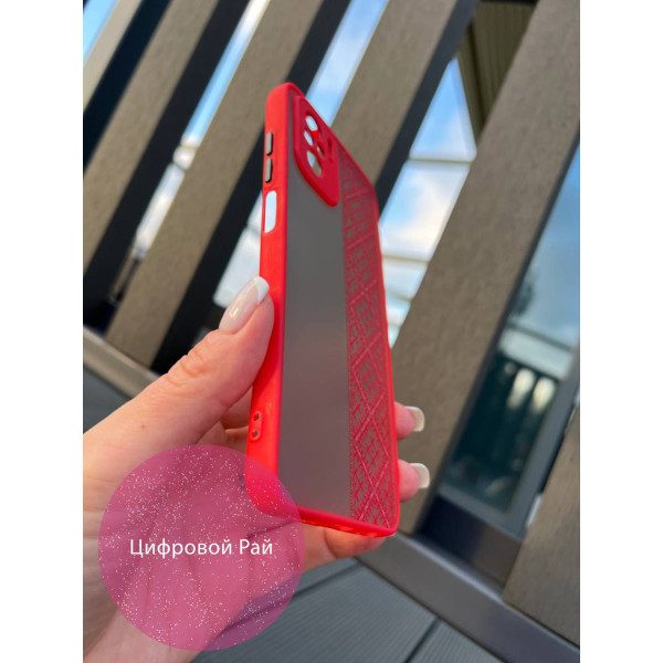 Чехол для Xiaomi Redmi Note 10 4G / Note 10s / Xiaomi Poco M5s вышиванка красная красный бортик